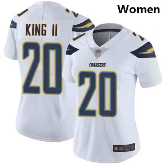Chargers #20 Desmond King II White Women Stitched Football Vapor Untouchable Limited Jersey
